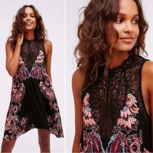 NWT Free People | Marsha Printed Lace and Floral Cocktail Dress | Size Medium